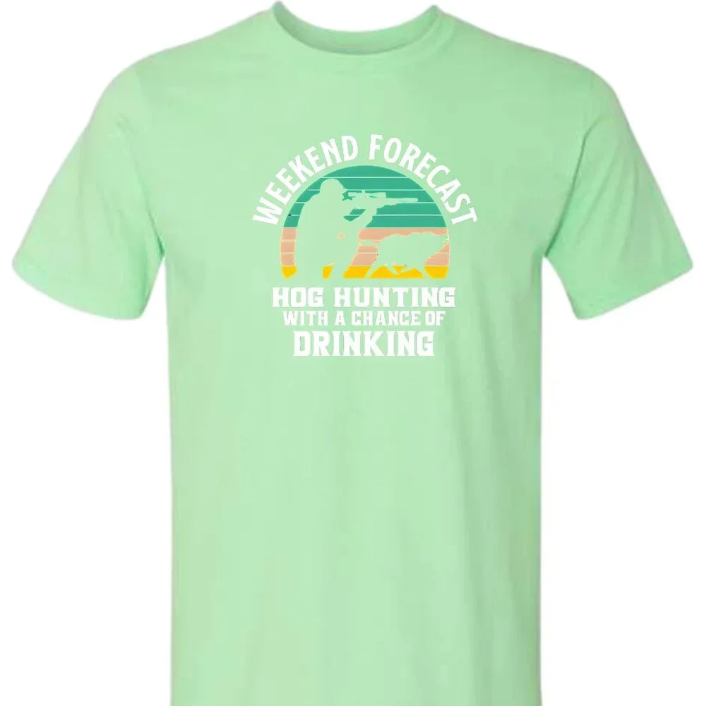 Hog Hunting With A Chance Of Drinking T-Shirt - Picture 2 of 5